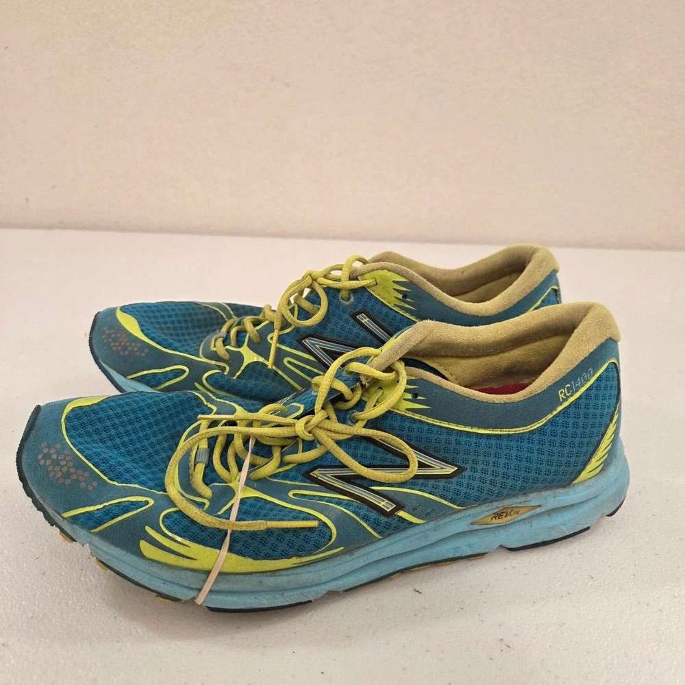 New Balance‎ RC1400v2 Womens 9.5 Blue Yellow Running Shoes WR1400BG REVlite